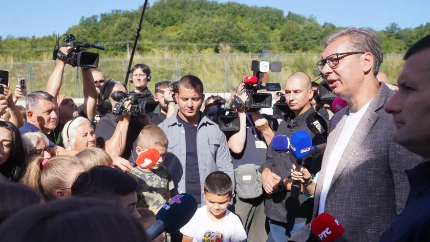 Sırbistan Cumhurbaşkanı Aleksandar Vučić Toplički Okrug'u ziyarete gitti.