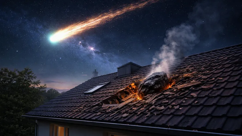 Almanya'da eve düşen meteorit çatıyı hasarlandırdı, dört ülkeden gözlemlendi