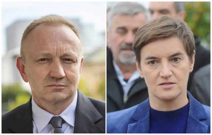 Sırp lider Dragan Đilas, parlamento başkanı Ana Brnabić'e hitap etti.